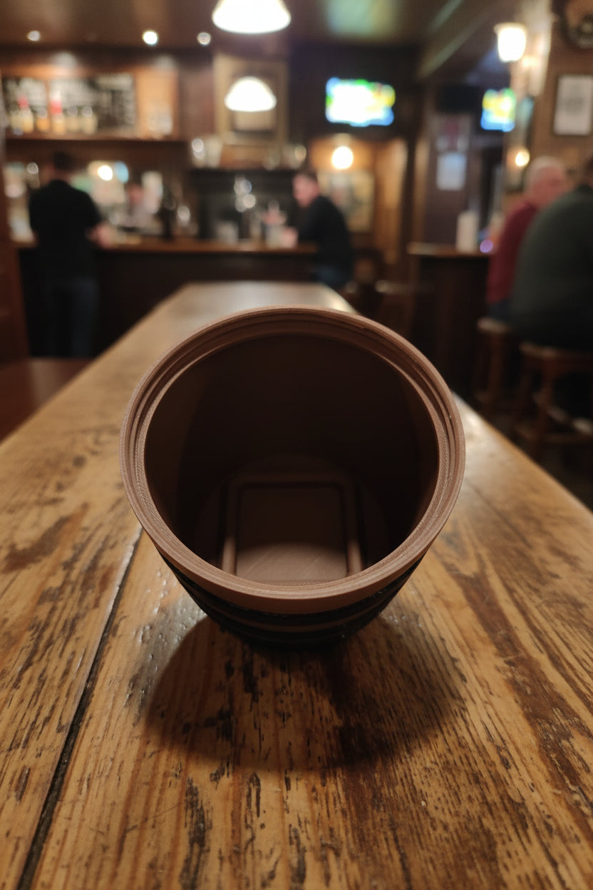 Mini Whiskey Barrel Stash Container – 3D Printed (12cm)