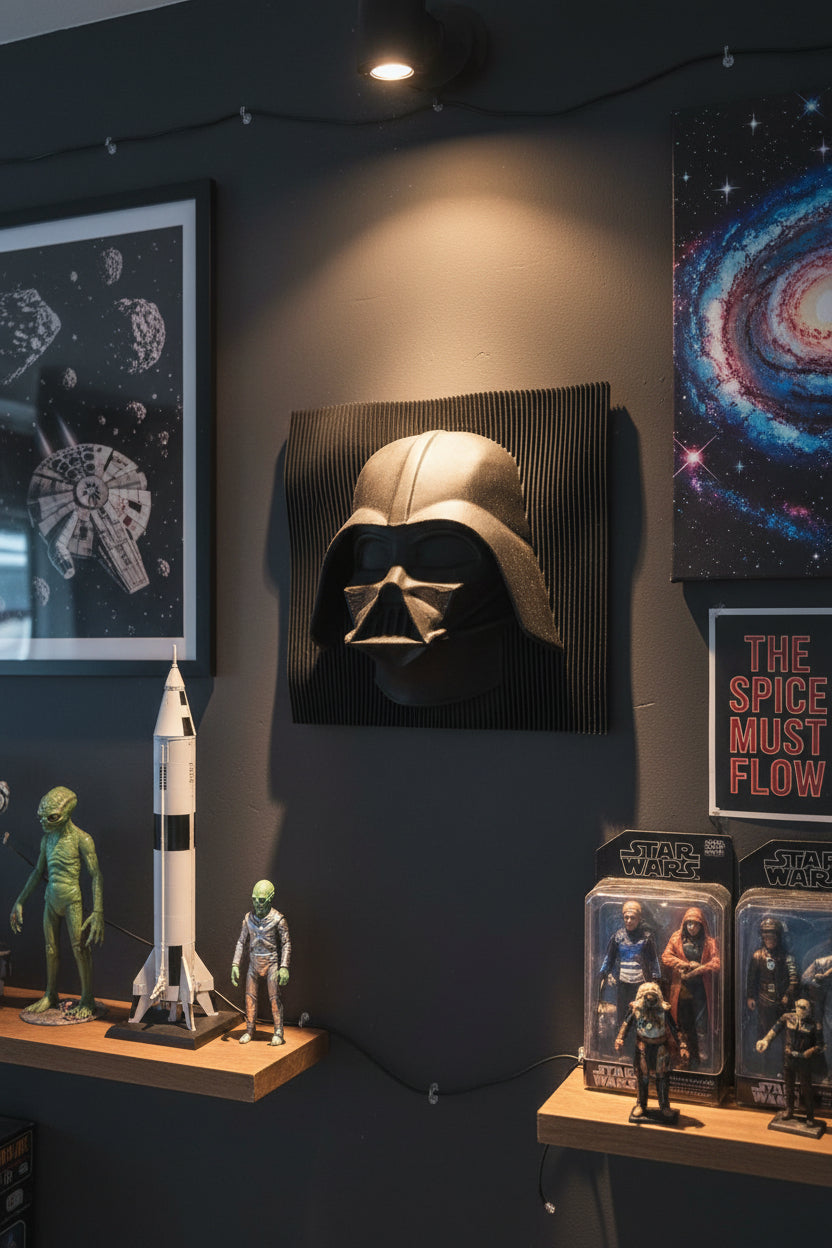 Darth Vader 3D Layered Wall Art – Star Wars Inspired Decor (17cm x 17cm)