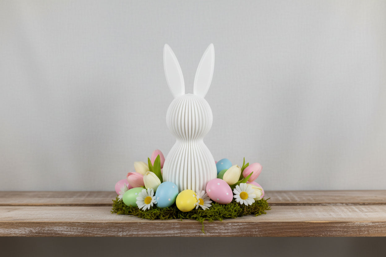 Mini Modern Easter Bunny Decor Figurine