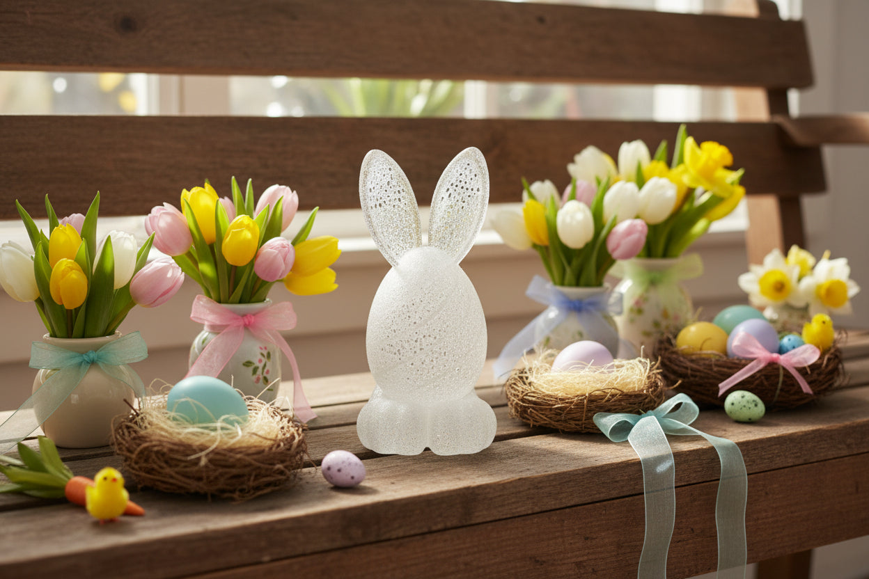 Easter Bunny Egg Tealight Candle Holder