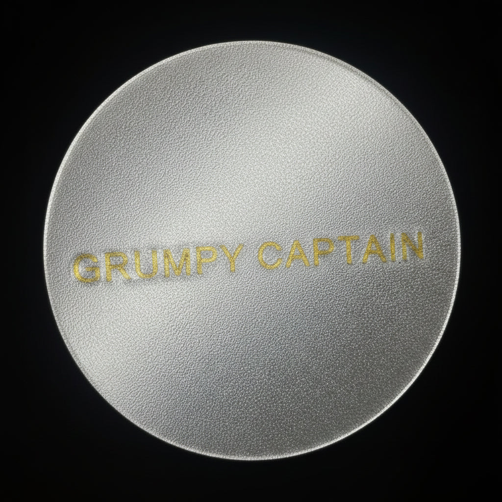 Grumpy Captain – Silk Silver Edition 3D Printed Figure (17cm Tall, 12cm Base)